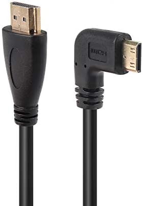 FOTGA 2M/6.5ft הניתן להרחבה מיני HDMI ל- HDMI מהירות גבוהה 4K HDMI כבל כבל קפיץ, 1080p, מחבר זהב עבור