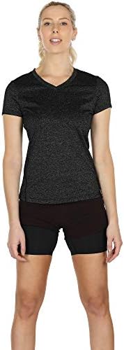 חולצות אימון ICYZONE חולצות יוגה חולצות טריקו-צווארון V-NECT לנשים המפעילות כושר ספורט ספורט שרוול