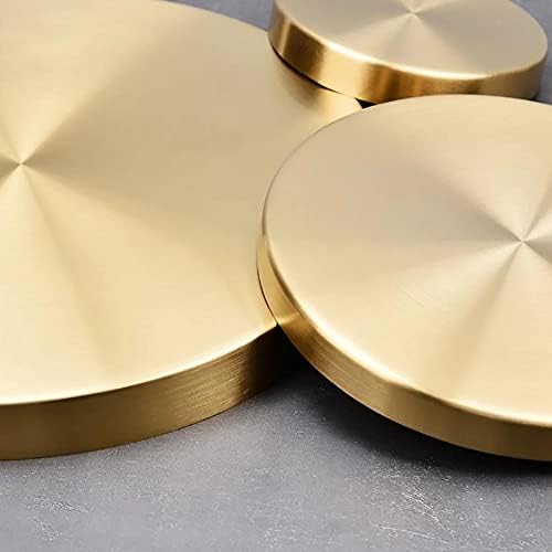 IRDFWH מטבח אחסון נירוסטה מגש שטח חיסכון במארגן תכשיטים תצוגה צורה צורה עגולה זהב אמבטיה רב -פונקציונלי