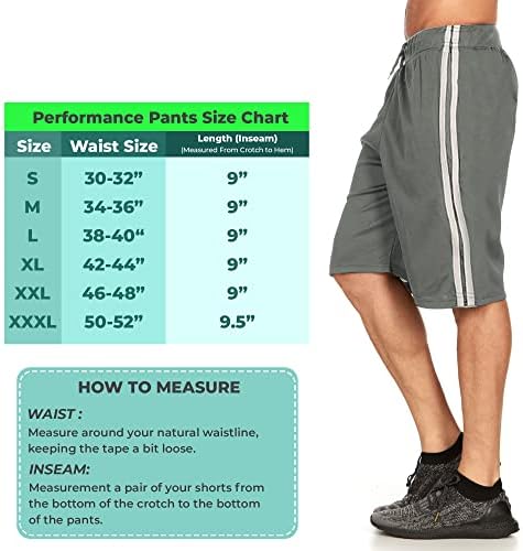 מכנסיים קצרים אתלטים של Daresay Mens עם כיסים, מכנסי ביצועים פעילים באימון - 5 חבילה