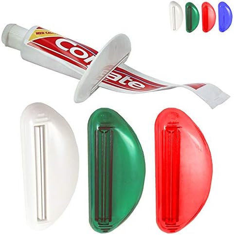 3 יחידות משחת שיניים צינור מסחטת מתקן פלסטיק צינור מחזיק משחת שיניים קליפים