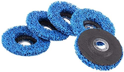 Xucus 5pcs כחול 115 ממ ליטוש צבע גלגל הסרת חלודה דיסקים של מטחנות זווית נקייה לכלים שוחקים -