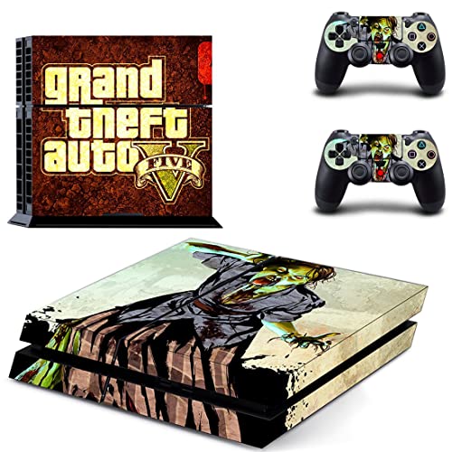עבור PS4 רגיל - משחק Grand GTA גניבה ומדבקת עור Auto PS4 או PS5 לפלייסטיישן 4 או 5 קונסולה ובקרים מדבקות