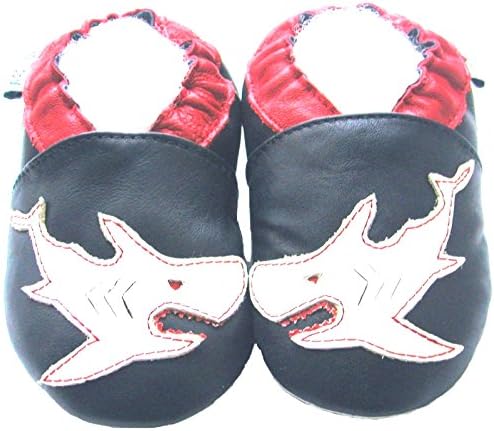 עור ג'ינווד תינוק נעליים סוליות רכות נערה ילדה תינוקת ילדים ילדים פעוטות עריסה ראשונה לטייל כריש