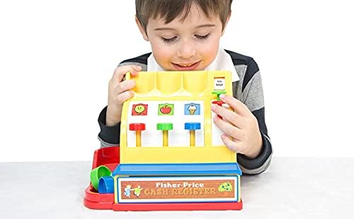 צעצועים קלאסיים מהנים בסיסיים של פישר פרייס-קופה רושמת רטרו-מתנה נהדרת לגיל הרך לבנות ולבנים, 1 אי, למשך 24 חודשים