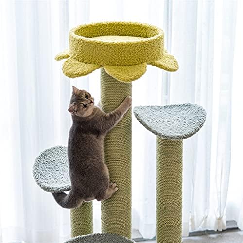 חתול עץ לוטוס עלה חתולי טיפוס מסגרת חתולי קן חתולי עץ בית פלטפורמת מדף תופס לוח סיסל קנבוס