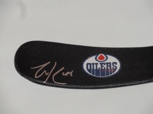 זאק קאסיאן חתום על מקל הוקי בגודל מלא אדמונטון אוילרס חתימה - מקלות NHL עם חתימה