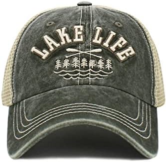 Scarvesme Unisex Lake Life Vintage כותנה בייסבול במצוקה