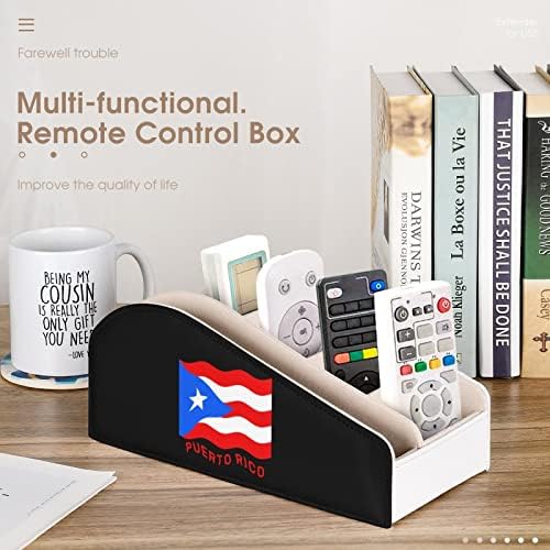 פורטו ריקו דגל טלוויזיה שלט רחוק מחזיקי ארגונית תיבת עט עיפרון שולחן אחסון נושא כלים עם 6 תא
