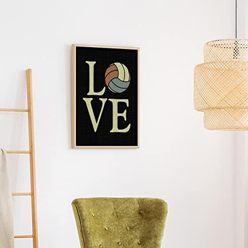 כדורעף אהבה ערכת ציור יהלומים ערכת אמנות תמונות DIY מקדחה מלאה אביזרים ביתיים מתנה למבוגרים לעיצוב קיר ביתי