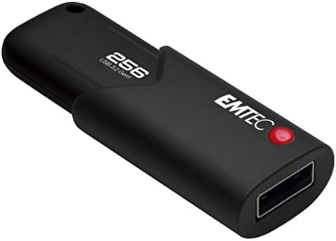 EMTEC לחץ על Secure B120 USB 3.2 כונן הבזק 256 GB - תוכנת הצפנה AES 256 - קרא מהירות 100 מגהבייט/שניות
