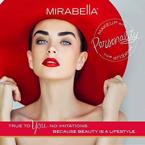Mirabella מברשת צלליות שטוחה - מברשות יופי מקצועיות ומקצועיות - זיפים סינטטיים טבעיים ונטולי