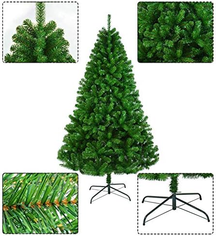 Yumuo Premium PVC עץ חג מולד מלאכותי, הצפנת יוקרה עץ אורן חג המולד לקישוטים לחופשה חיצונית מקורה,