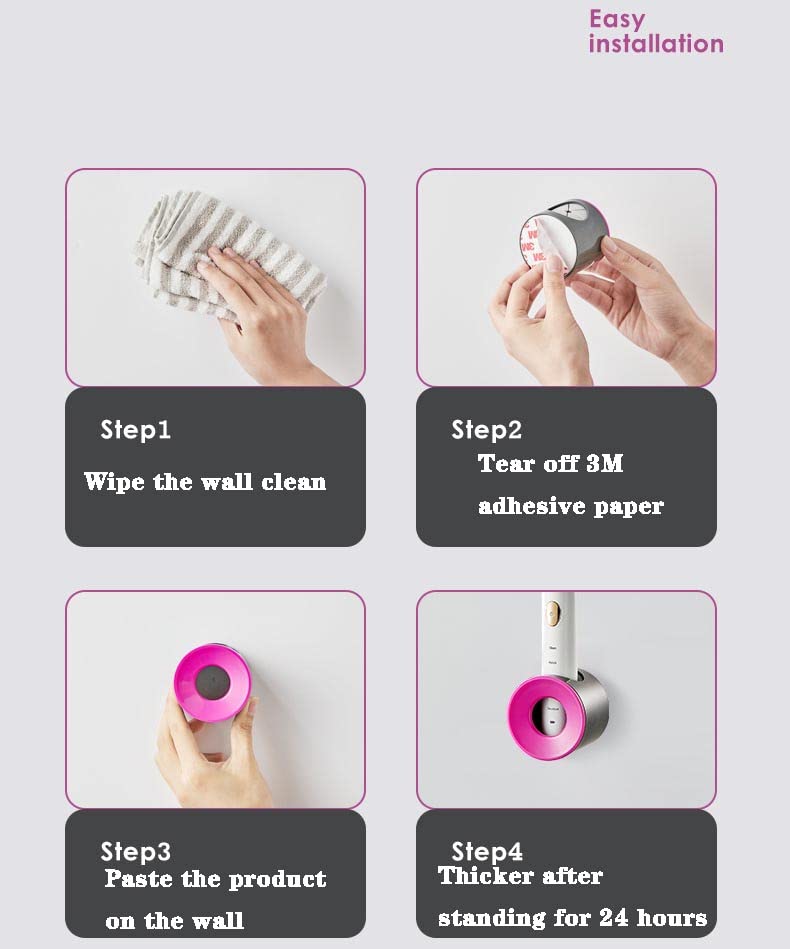 Ruiyue כרית אוויר מסרק בסיס מחזיק מברשת שיניים חשמלית לחדר אמבטיה