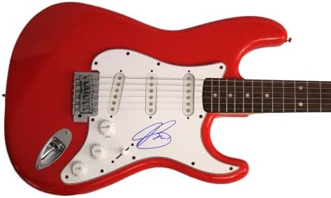 ג'ו בונמאסה חתם על חתימה בגודל מלא מכונית מירוץ אדום פנדר סטרטוקסטר גיטרה חשמלית עם אימות ג'יימס ספנס JSA -