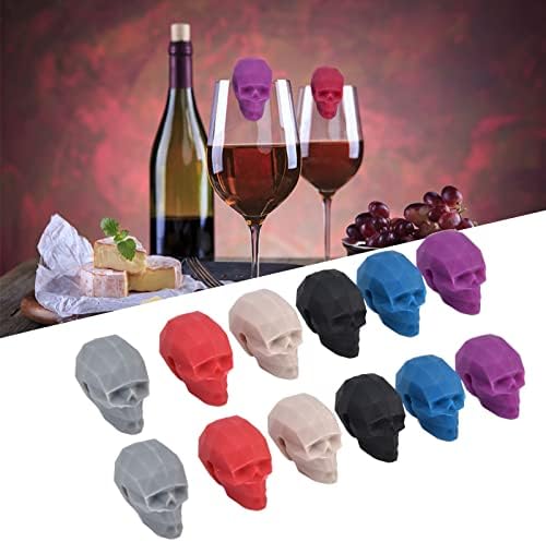 סיליקון יין זכוכית סמני-4 סטים של 24 ייחודי צורת שתיית זכוכית תגים עבור אדום יין תיוג-לשימוש חוזר