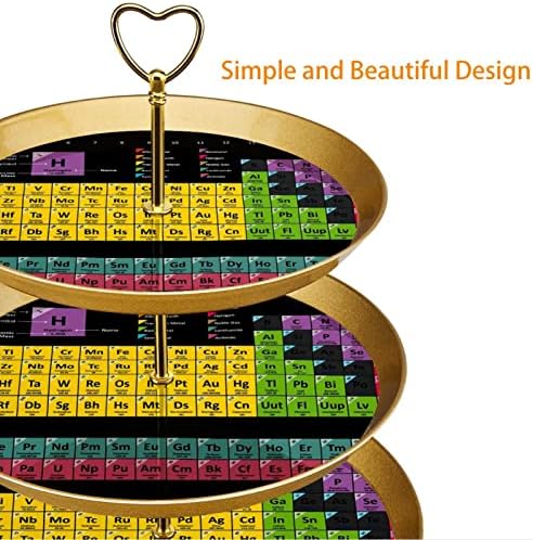סט תצוגת שולחן קינוח, עמדת קאפקייקס זהב, עמדות קינוח, מגש הגשה 3 שכבות, עמדת עוגת כוס, עמדת