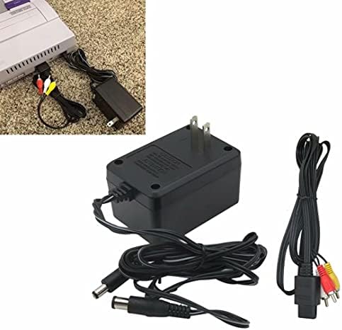 Jrshome Premium AV כבלים ומתאם מתאם כוח למערכת קונסולת Super Nintendo SNES