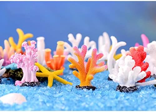 מיניאטורי פיות גן אביזרי-סט 27 יחידות חמוד מיקרו נוף מלאכותי אלמוגים כוכב ים שרף מלאכות לאקווריום קישוטי