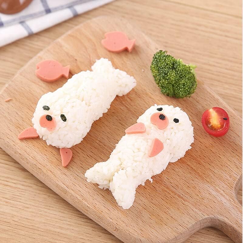 Liuranqiso חמוד חותם אורז בצורת אורז עובש DIY Sushi אורז בנטו דוגמניות