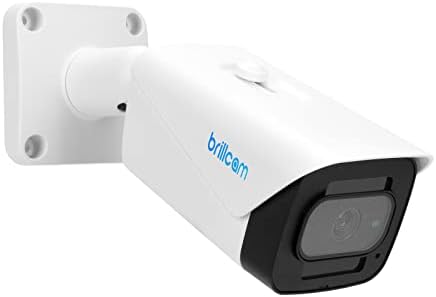 BrillCam Ultra HD 4K מצלמת אבטחה חיצונית מצלמת אבטחה 5MP, Starlight 24/7 צבע מלא צבע מלא
