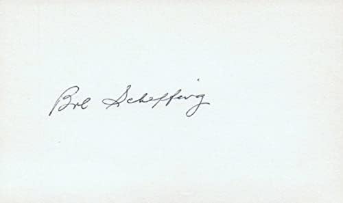 בוב שופינג 1941 קאבס שיקגו חתום על כרטיס אינדקס 3x5 עם JSA COA - חתימות חתך MLB