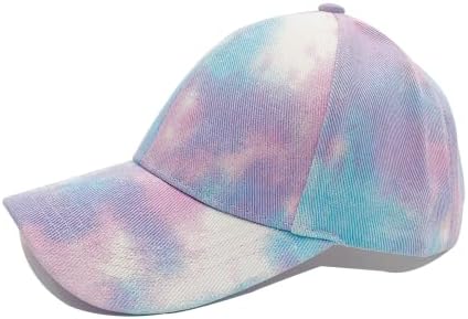 Alqpopg Unisex עניבה צבע כובע בייסבול כובעי אופנה כובעי כובעי היפ הופ מודפסים מגניבים מתכווננים לכובע
