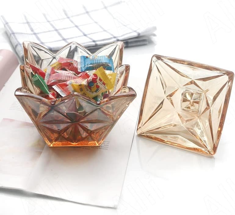TREXD אחסון זכוכית אירופית צנצנת סלון שולחן קפה שולחן קנדי ​​צנצנות סוכריות מארגן תכשיטים יצירתי