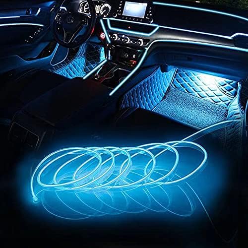 ניאון צינור אור זוהר רצועת חוט תאורה חבל עבור רכב רכב פנים פנל פער דקורטיבי עם רכב מצית