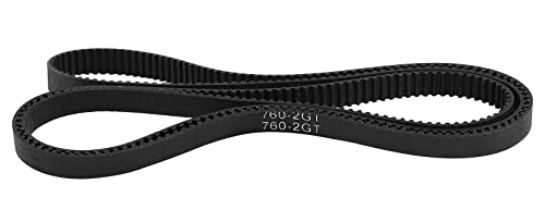 חגורת תזמון Qjaiune GT2 760 ממ שחור שחור גומי מכוסה בגומי 6 ממ חגורת כונן COG למדפסות תלת מימד