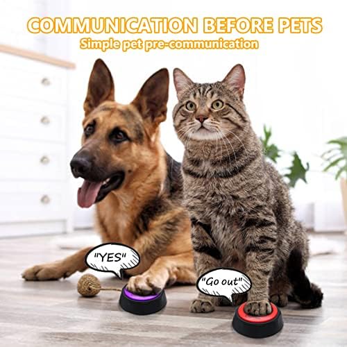 כפתורי כלבים של צ'וניה לתקשורת, כפתורי שיחה של כלבים הגדר אימון כלבים כפתורי דיבור על כפתור ההקלטה של