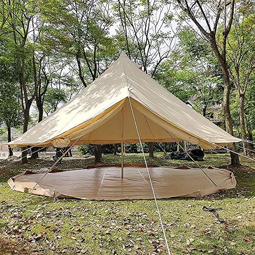 אוהל האוהל האוהל בקוטר אוהל כותנה בד אטומים אטומים למים, אוהלים משפחתיים גדולים 4 עונה בחוץ יורט פעמון אוהל זוהר
