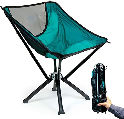 כסאות קמפינג לכיסא נייד Cliq - כיסא נייד קטן מתקפל אשר הולך לכל מקום בחוץ. כיסא קומפקטי קומפקטי למבוגרים
