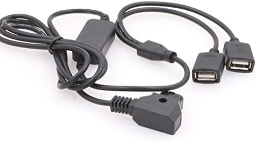 ZBLZGP D-TAP ל- USB כפול 5V 2A מתאם כבל חשמל לסוללת V-Mount לטלפון נייד