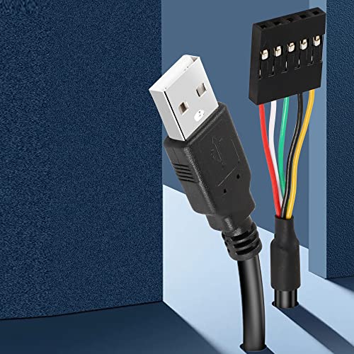 Pngknyocn 5 PIN לוח אם לכבל מתאם USB, 2 חבילות USB 2.0 סוג A זכר לדופונט 5 סיכה כבל כבלים של לוח האם נקבה ≠ 50