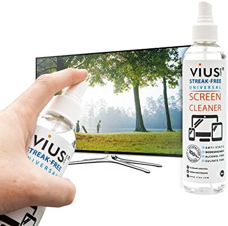 ניקוי מסך - ריסוס מנקה מסך פרימיום של Vius עבור טלוויזיות LED LCD, מחשבים ניידים, טבליות, צגים,