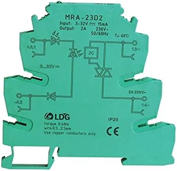 Evolvy MRA-23D2 1PC MINI 2A חדש קלט: 3V 5V 12V 24V DC DC SSR ממסר אולטרה דק מודול ממסר ממשק עם התקנת מסילה