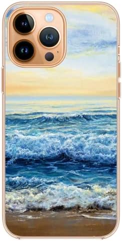 מארז ה- iPhone 14 Pro Max של Blingy, כיף סגנון חוף אוקיינוס ​​ציור ציור אמנות נוף נוף טבע עיצוב TPU רך