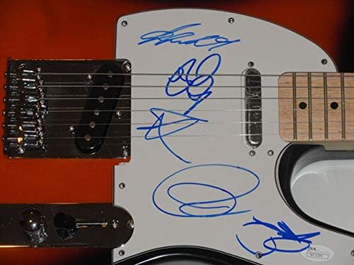 כן חתם סאנברסט גיטרה חשמלית ג ' ון אנדרסון האו ווייקמן לבן 5 פעמים