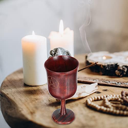 יארדווה עץ גביע כוס עץ יין גביע שתיית כוס יין כוסות מימי הביניים גותי גביע לבית מטבח חתונה מסיבת