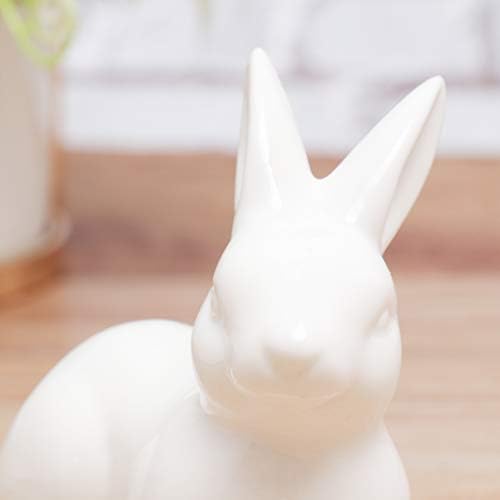 ארנב עיצוב ארנב ארנב ארנב פסלונין, ארנבות קרמיקה לבנות דגם פסלון פסחא פסחא פסלי ארנבים קישוטים
