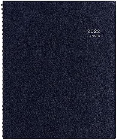 שמיים כחולים מיושרים 2022 מתכנן חודשי, 9 x 11, כיסוי משקל כבד, חוט חוט מוסתר למחצה, חיל הים