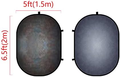 קייט 5 על 6.5 רגל אפור כהה מתקפל רקע מרקם מתקפל כפול צדדי פופ עד תפאורות עבור פוטושוט, בית וידאו כנס