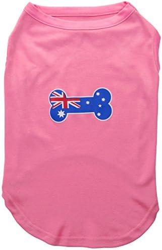 מוצרי חיות מחמד של מיראז 'בצורת עצם חולצת הדפסה של מסך דגל אוסטרלי, 3x-גדול, סגול