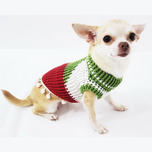 סוודר כלבים סוודר כלבים בגדי חיות מחמד חג המולד 7f צ'יוואווה, גור, יורקי