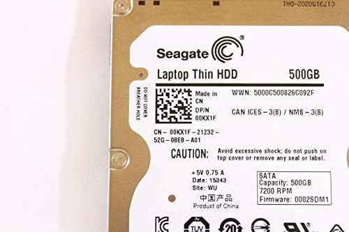 Dell 0KX1F ST500LM021 2.5 SATA דק 500 ג'יגה 7200 SEAGATE נייד כונן קשיח קו רוחב 5250