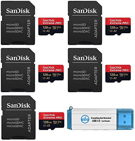 128 ג 'יגה-בתים סנדיסק מיקרו אקסטרים פרו כרטיס זיכרון עובד עם די. ג' יי מאביק 2, פרו, זום,