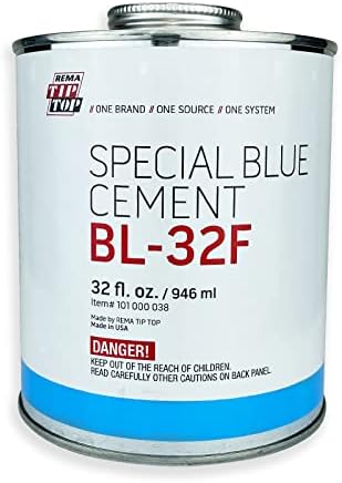 קצה Rema העליון שתי פחיות של BL-32F מיוחד צמיג כחול צמיג דבק דבק 32oz, 946 מל