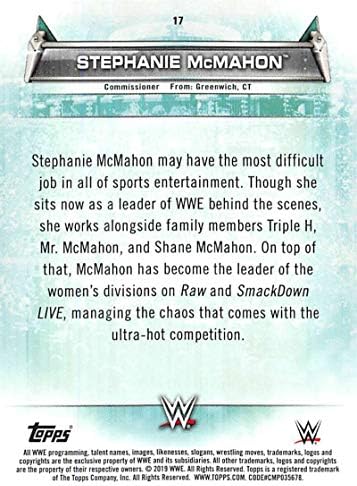 2019 Topps WWE מחלקת נשים מס '17 סטפני מקמהון