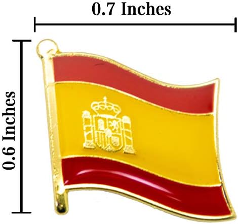 A-ONE 3 PCS חבילה-ארמון המלכותי של מגן מגן בעיר מדריד+סיכת דש ורקמה דגל ספרד, טלאי ציון דרך של